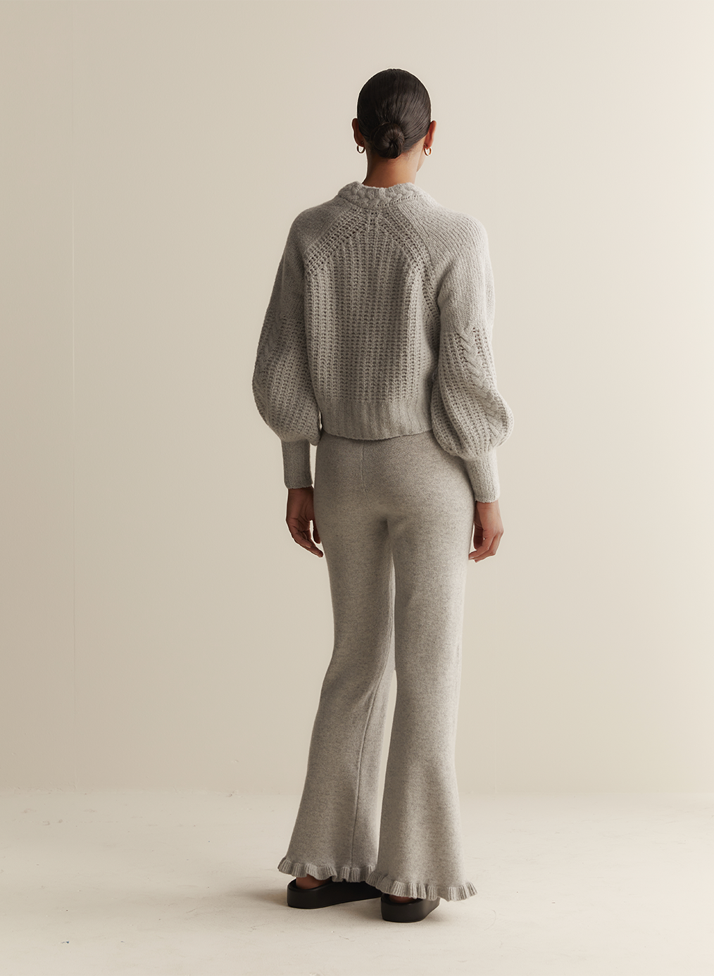 Esther Wool Knit Pant | Grey Marle