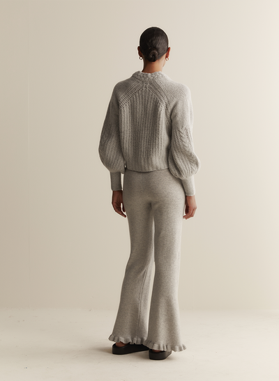 Esther Wool Knit Pant | Grey Marle