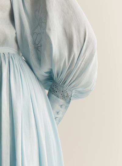 Adriana Silk Linen Midi Skirt