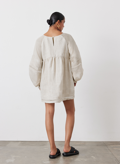 Lillian Linen Organic Cotton Smock Mini | Natural