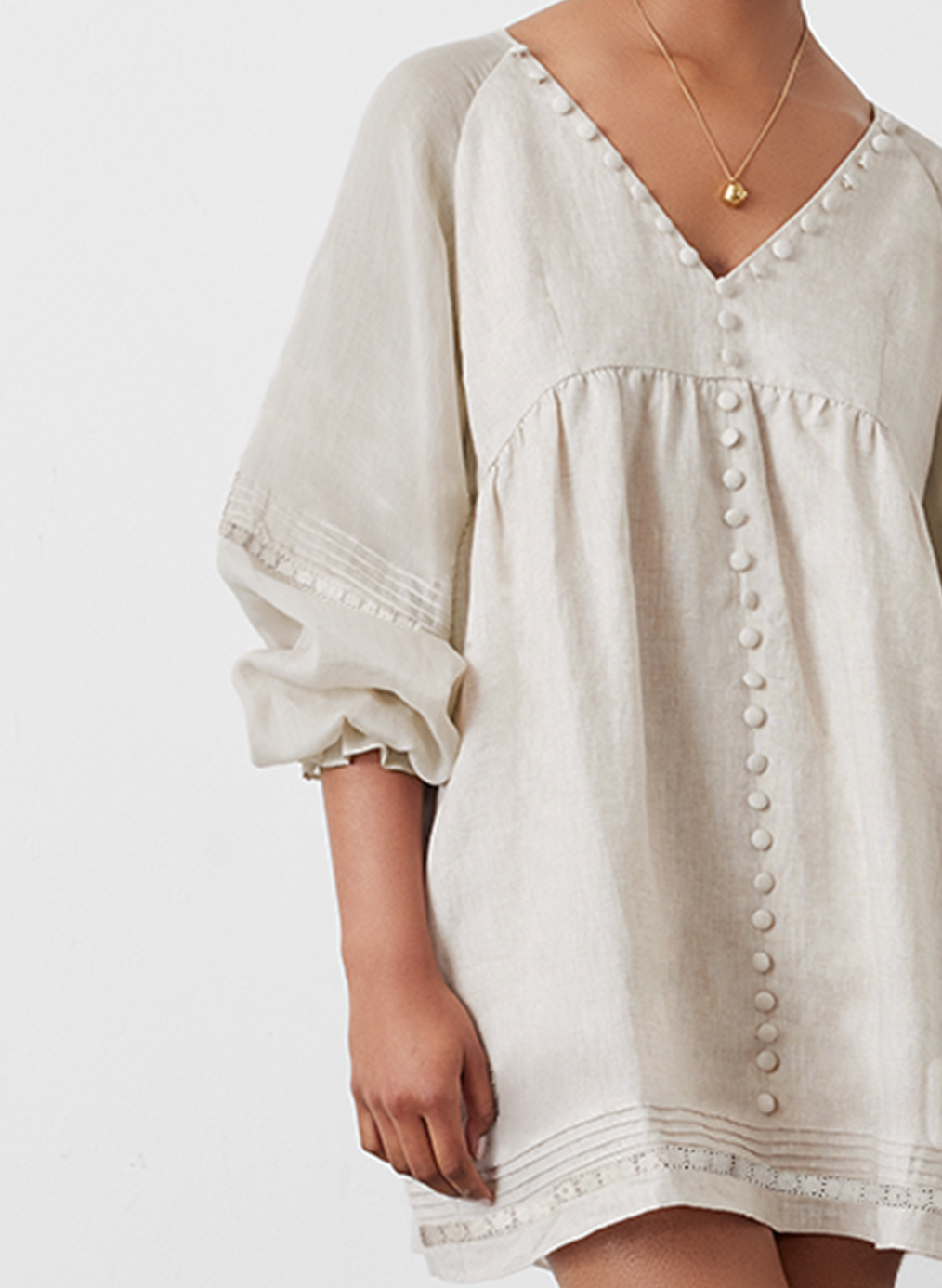 Lillian Linen Organic Cotton Smock Mini | Natural