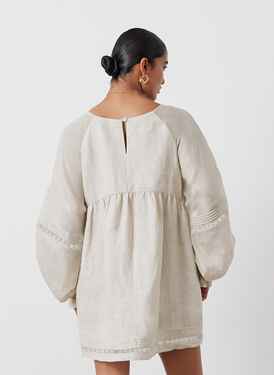 Lillian Linen Organic Cotton Smock Mini | Natural