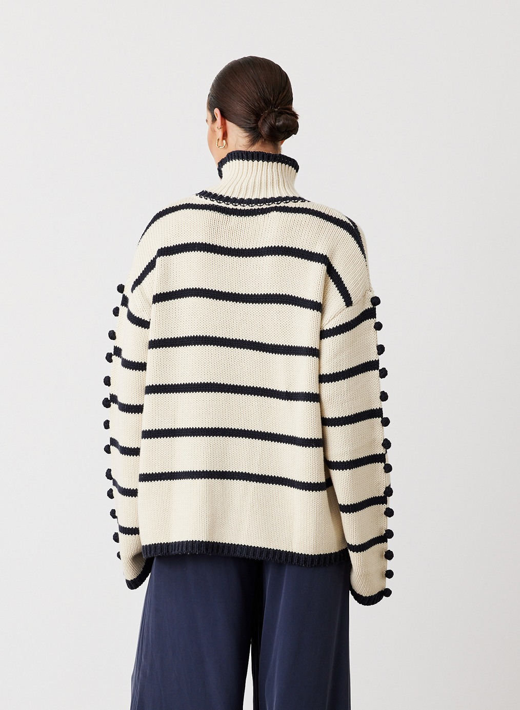 MAUDE ORGANIC COTTON CASHMERE KNIT | NAVY STRIPE