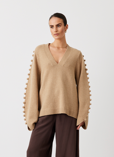 PAIGE WOOL KNIT | CAMEL