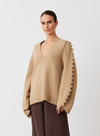 PAIGE WOOL KNIT | CAMEL