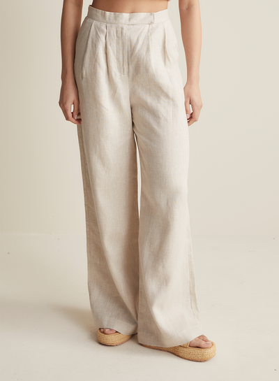 Lorna Linen Pant | Black