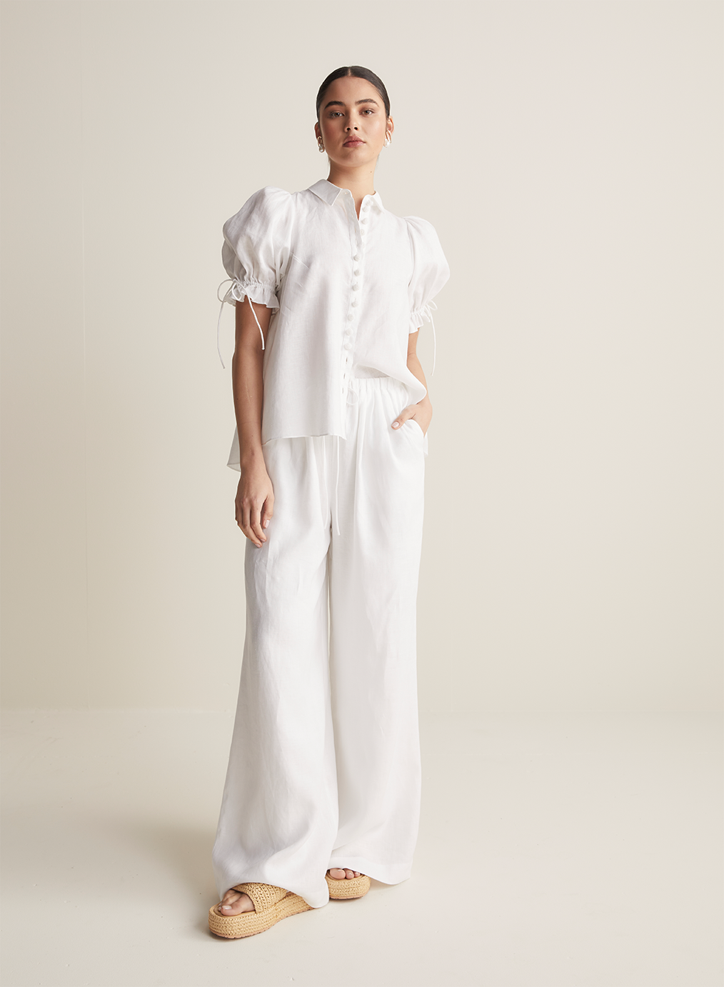 White linen shirt transparent outlet