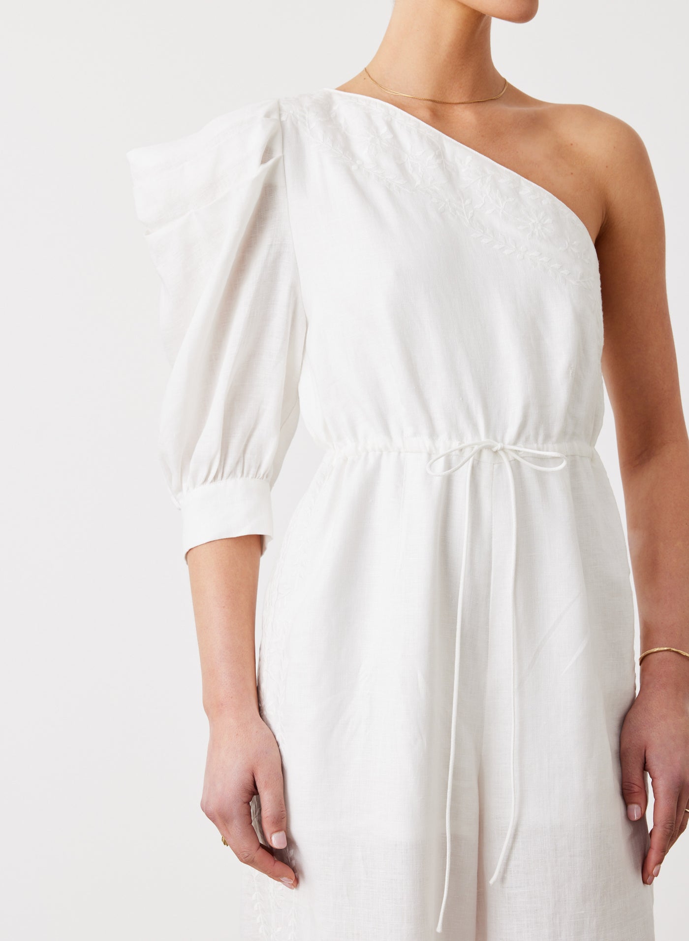 VALENTINA LINEN JUMPSUIT | CREAM