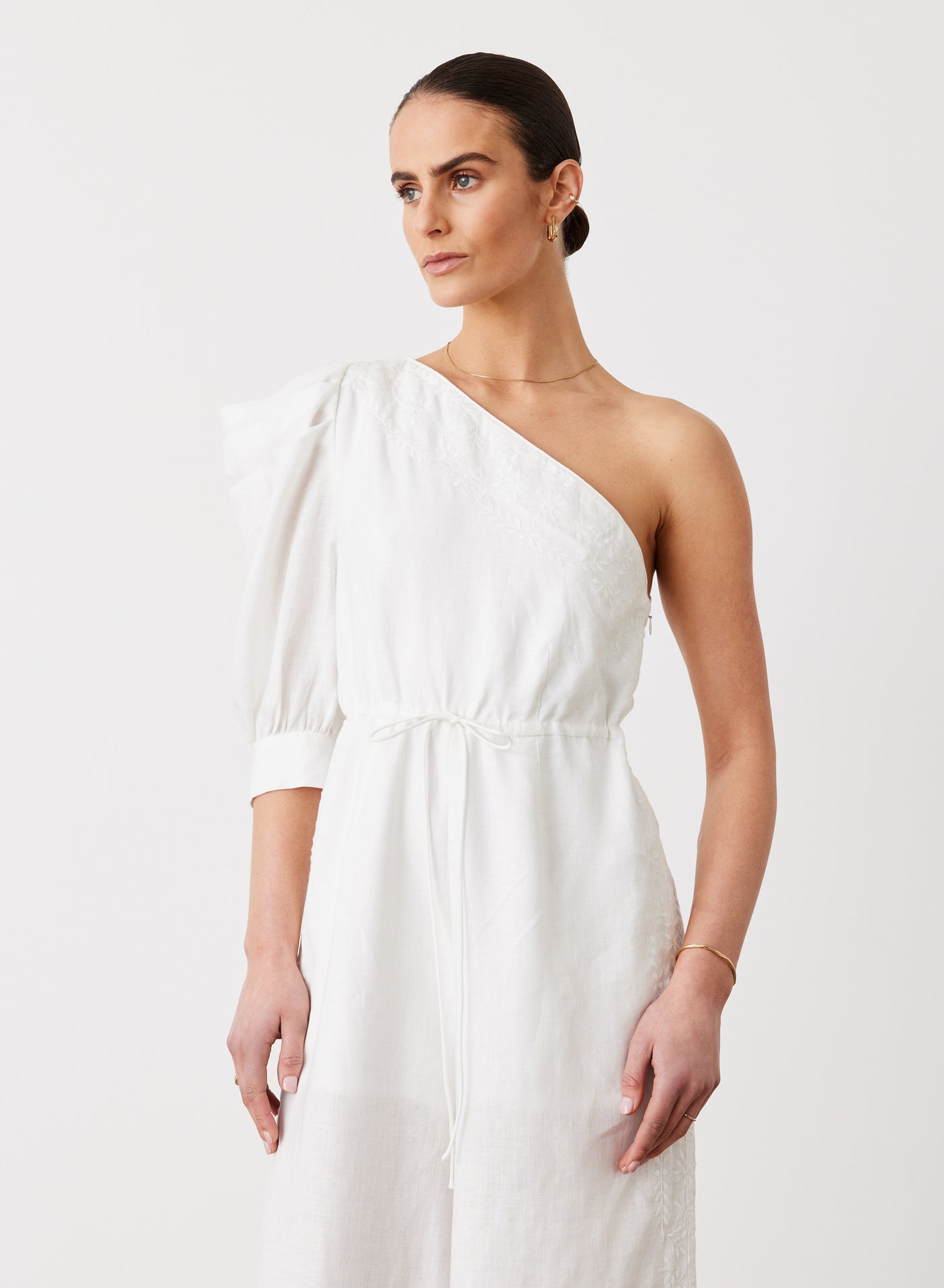 VALENTINA LINEN JUMPSUIT | CREAM