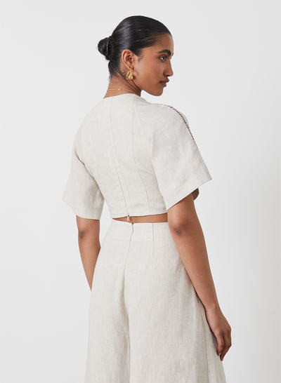 Gwen Linen Crop Top