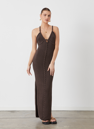 India Organic Cotton Cashmere Knit Maxi Dress
