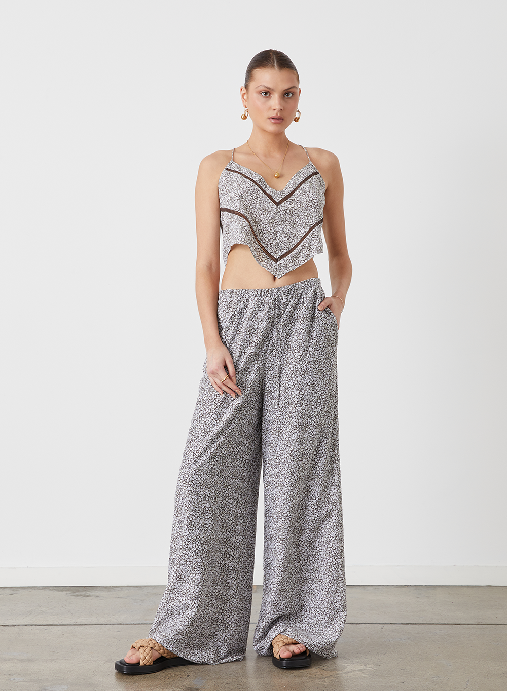 Whitley Silk Crop Camisole | Daisy
