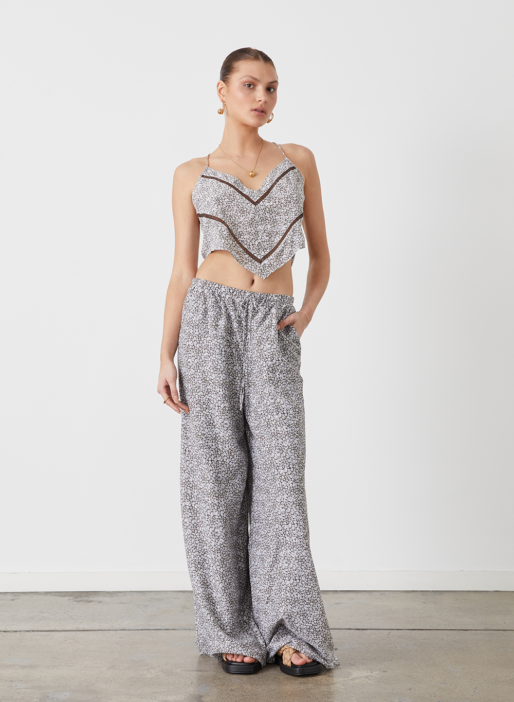 Whitley Silk Crop Camisole | Daisy