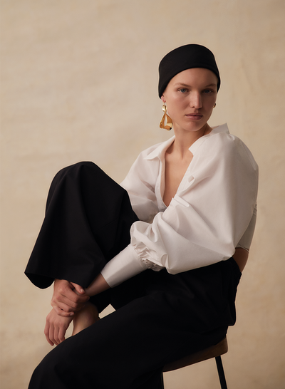 PHOEBE ORGANIC COTTON WRAP TOP | WHITE