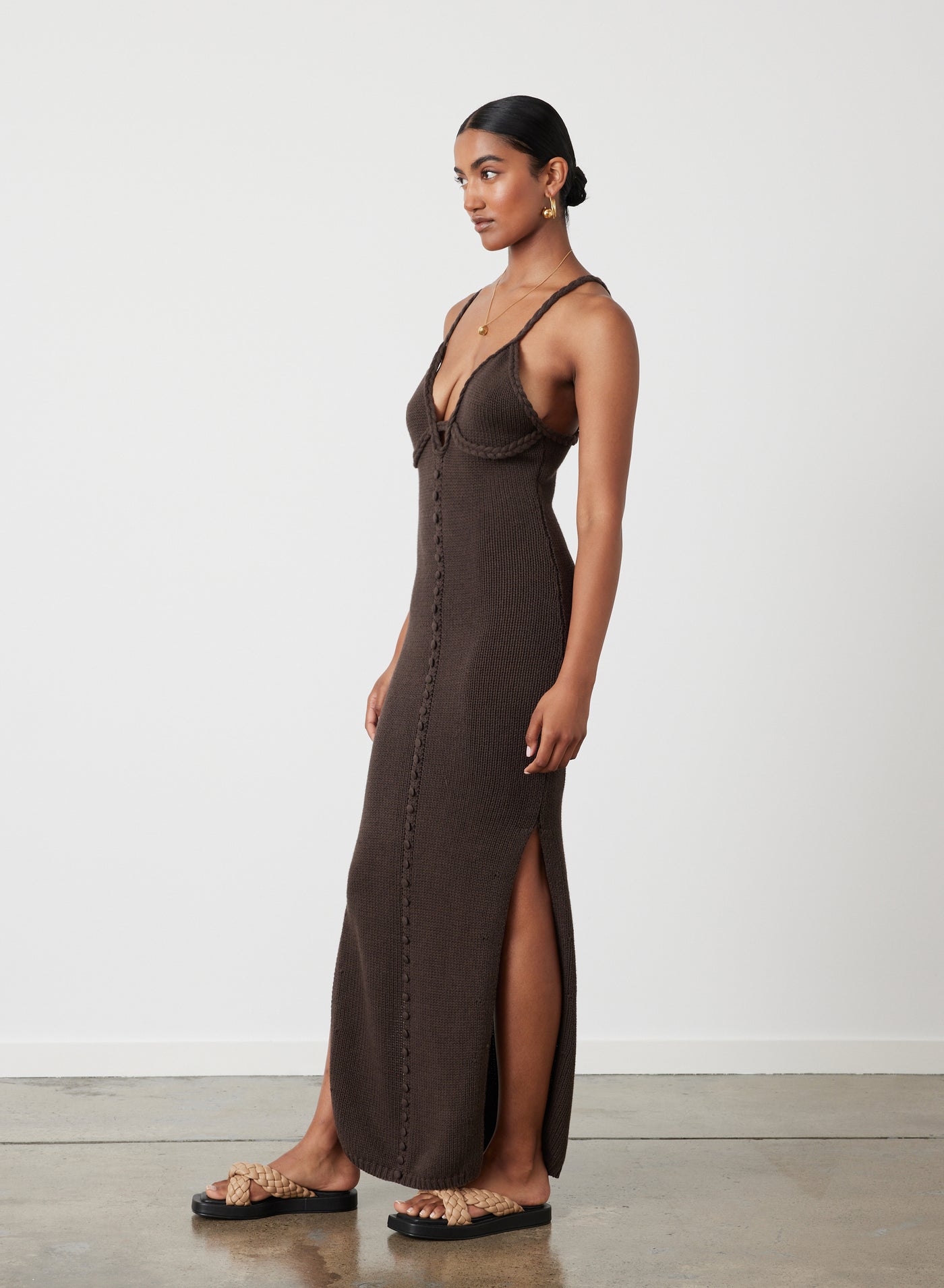 India Organic Cotton Cashmere Knit Maxi Dress