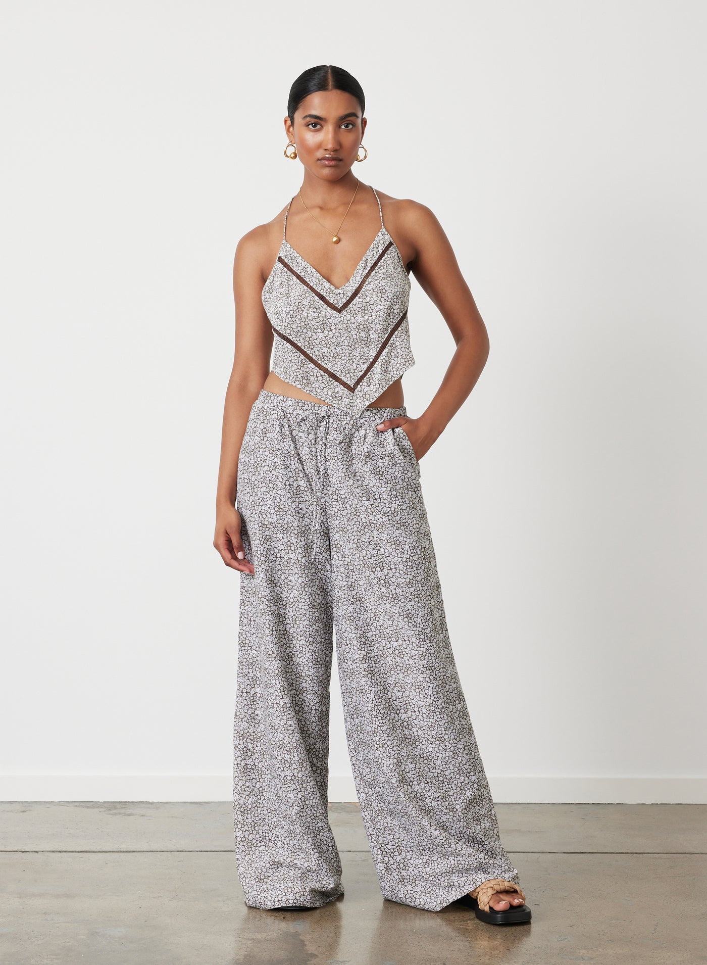 Whitley Silk Crop Camisole | Daisy