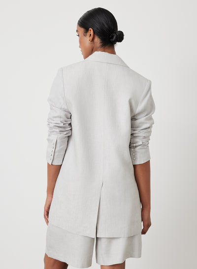 LUCIA LINEN BERMUDA SHORT | MOON