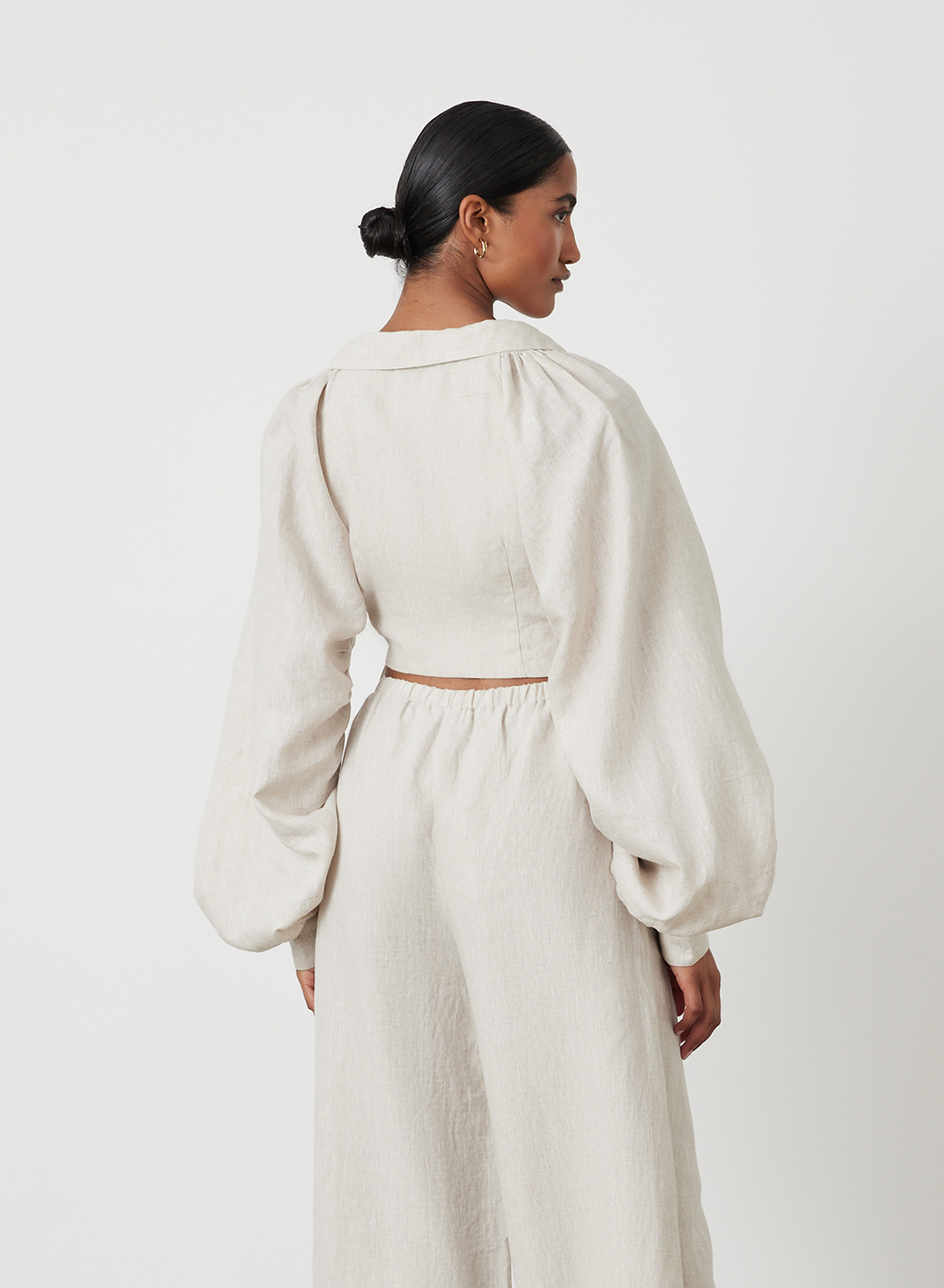 PHOEBE LINEN WRAP TOP