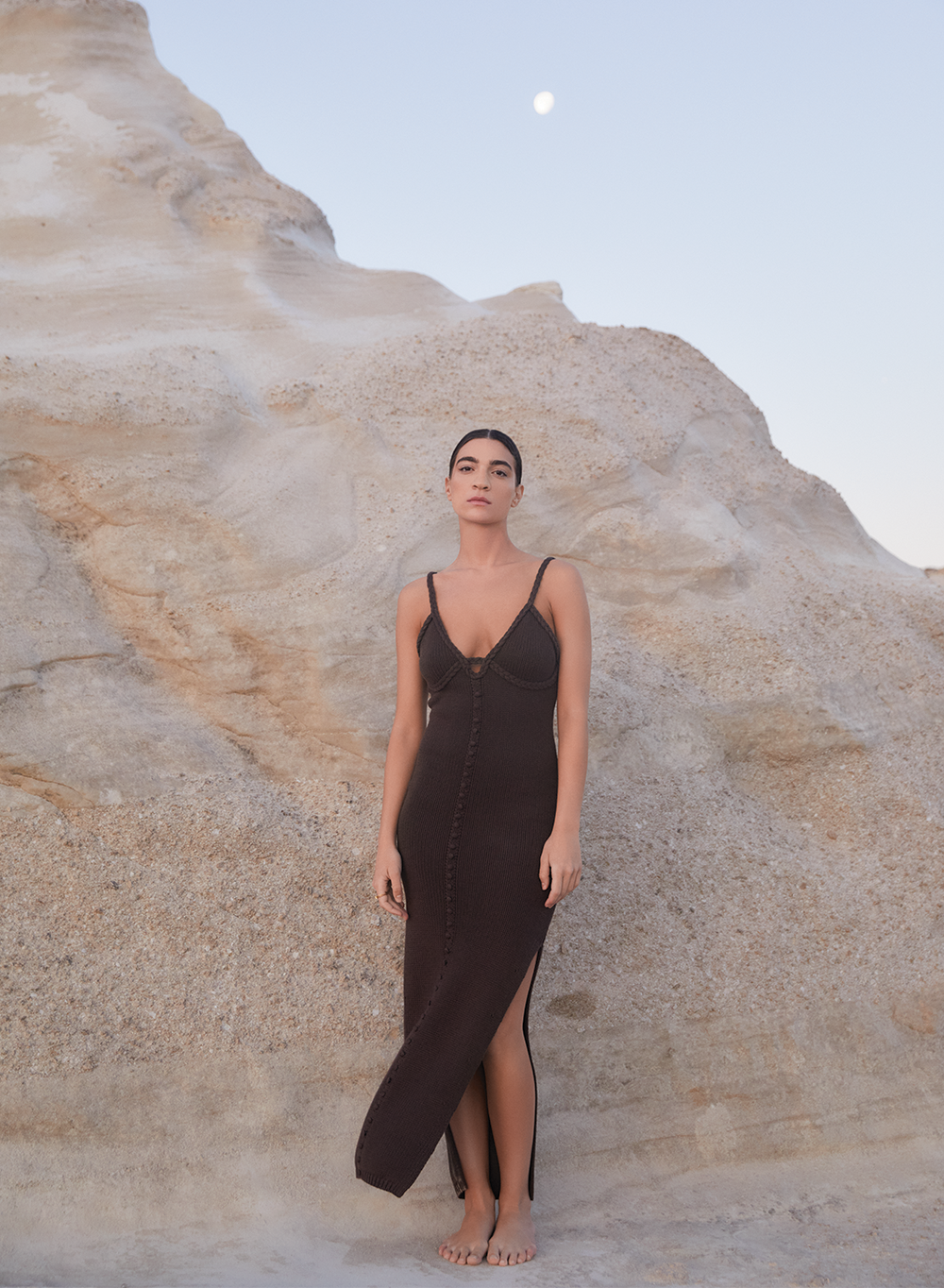 India Organic Cotton Cashmere Knit Maxi Dress
