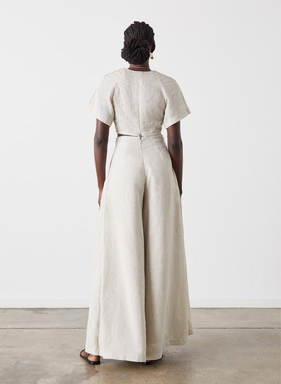 GWEN LINEN CROP TOP