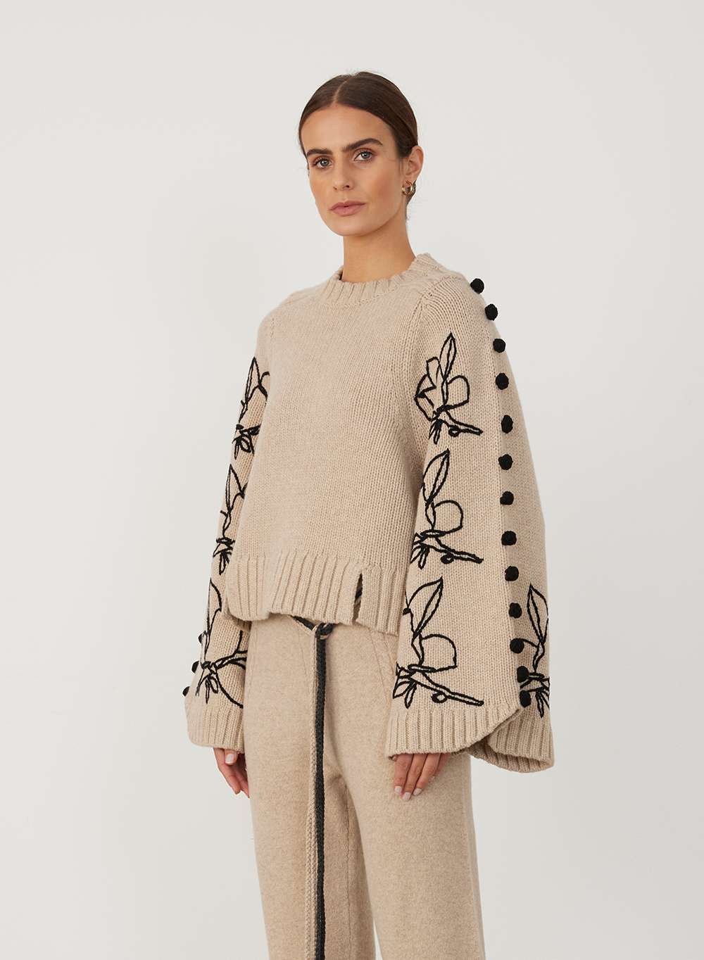 Adele Wool Embroidery Knit