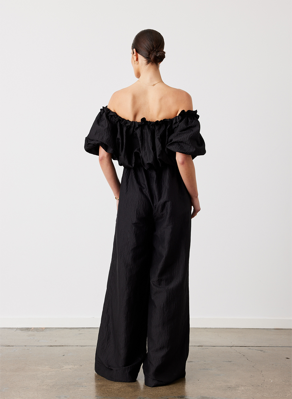 Alicia Cotton Silk  Jumpsuit | Black