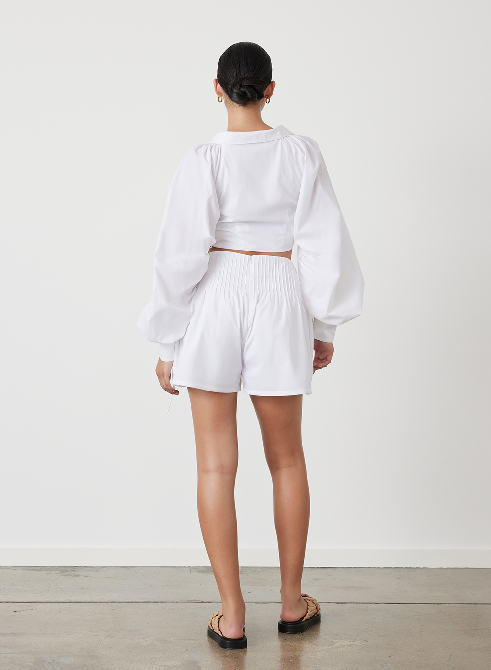 PHOEBE ORGANIC COTTON WRAP TOP | WHITE