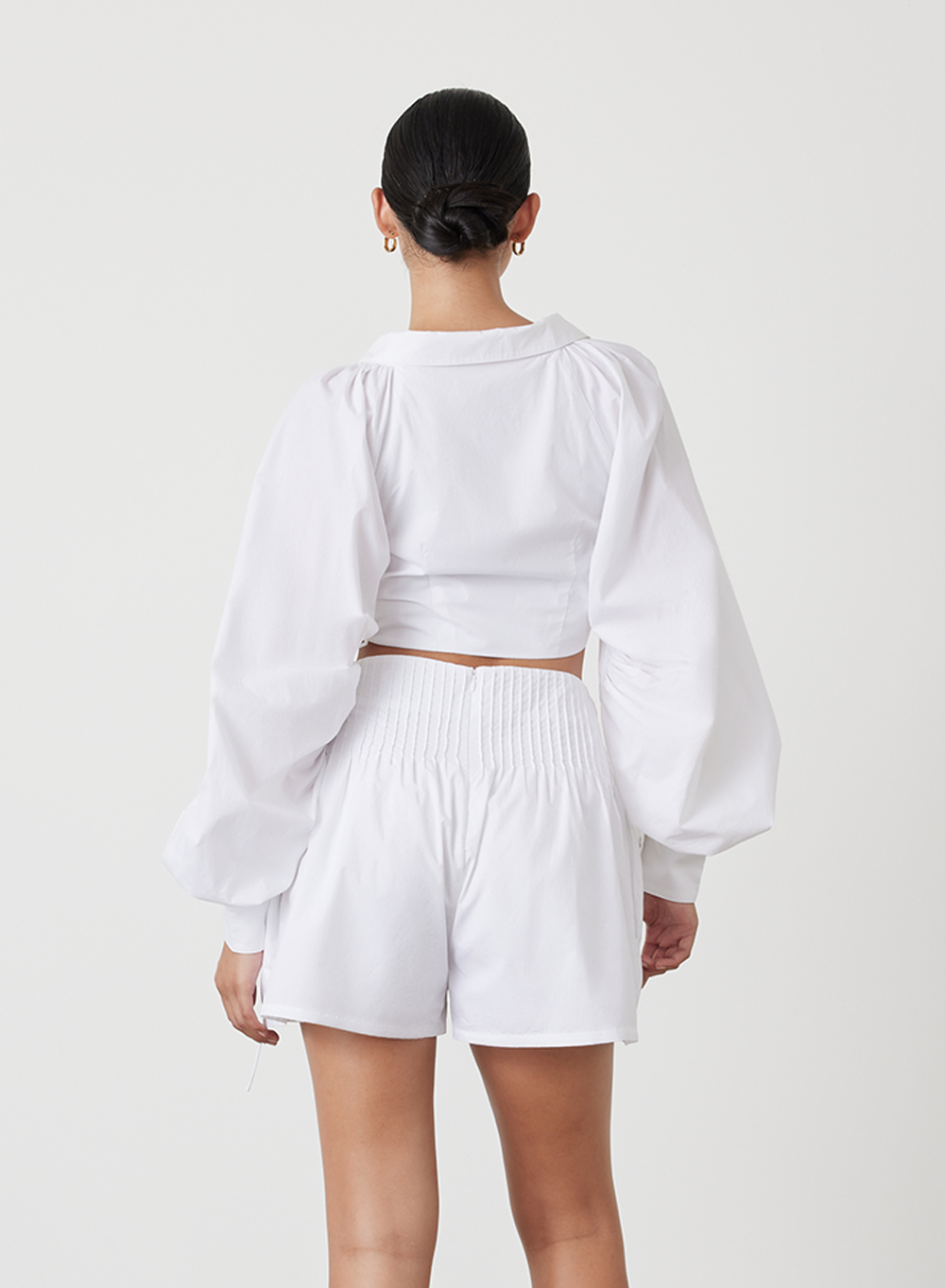 PHOEBE ORGANIC COTTON WRAP TOP | WHITE